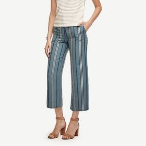 Ann Taylor Striped Wide Leg Pant 8